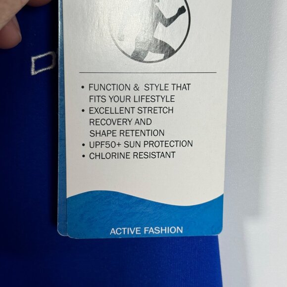 NWT Dolfin Aquashape Women's Swim Leggings Size S Blue Sun Protection Low Rise - Picture 14 of 16
